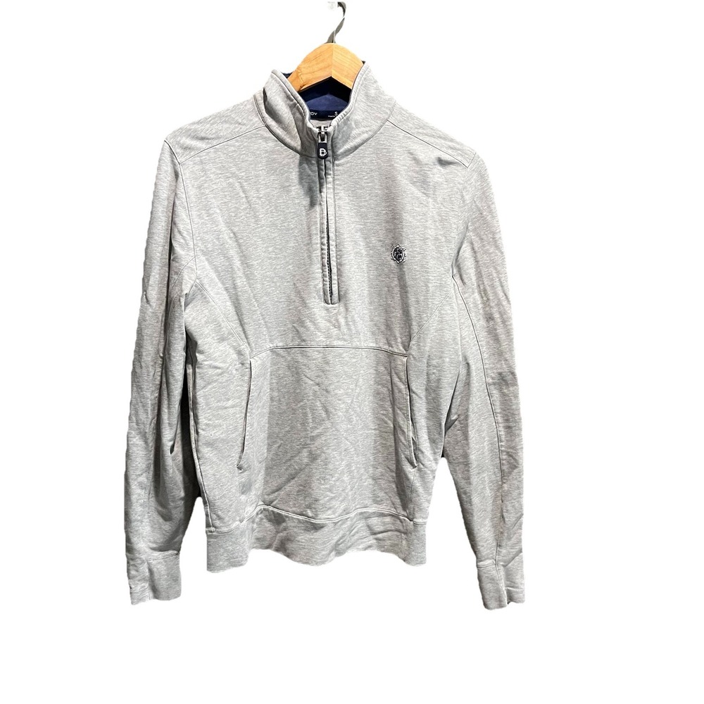 B. Draddy Gray Logo 1/2 Zip Men's Activewear Sweatshirt Size‎ Small